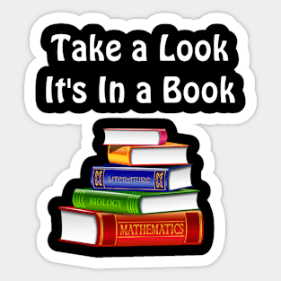 Take a Look, It's in a Book Sticker